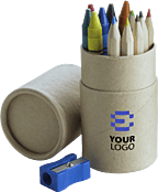 YourLogo.uk image of branded coloured pencils as part of our eco-products collection